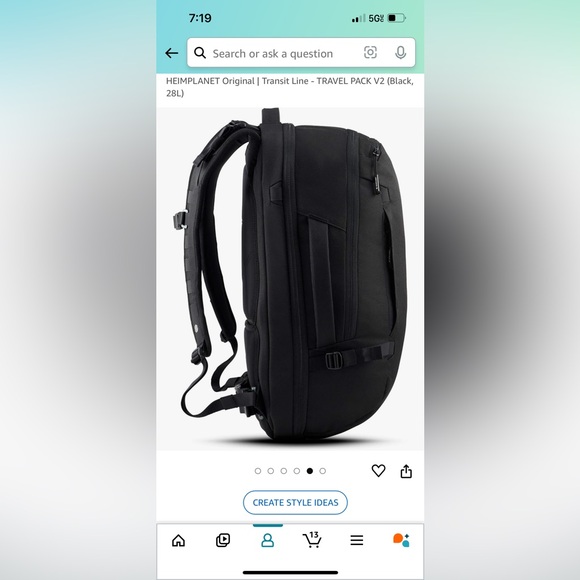 Heimplanet 28 liter travel backpack in castle rock grey - Picture 8 of 9